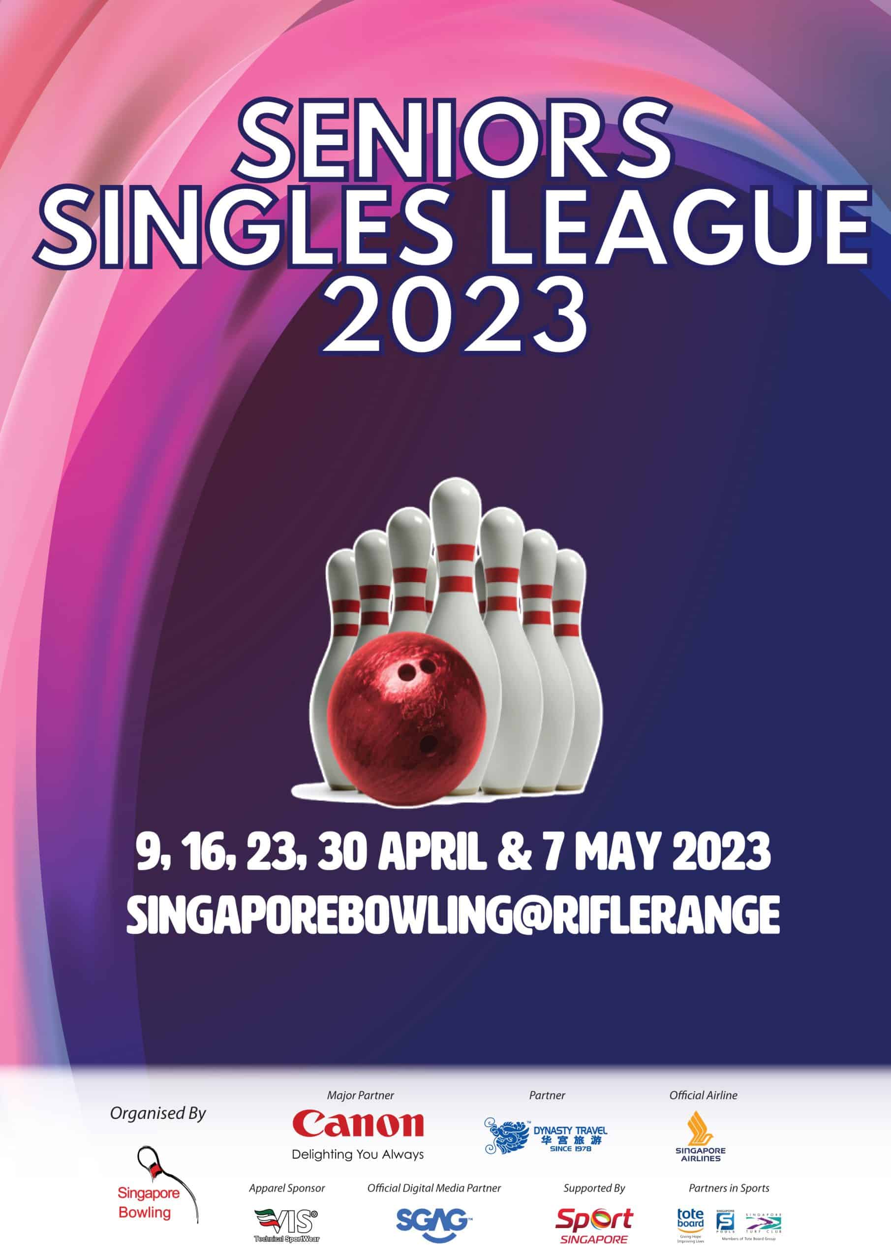 Seniors Singles League I 2023 Singapore Bowling Federation