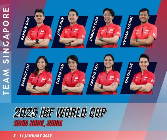 [2025 IBF World Cup] 

 🎳 Striking into 2025! 🌍

We’re thrilled to announce our Team Singapore representatives for the 2025 IBF World Cup! From 5 to 14 January 2025, they’ll be giving their all at Top Bowl, Kai Tak Sports Park, aiming to make our nation proud. Let’s go, Team Singapore! 
 
🔗 Click link in bio for tournament information.

#oneteamsg