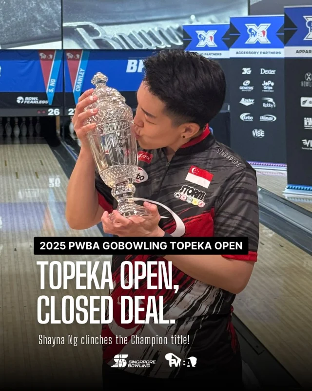 [2025 PWBA GoBowling Topeka Open]

🎳 Queen of the Lanes 🇸🇬

Shayna Ng came in hot as the #2 seed in the qualifying round and stayed on fire! She took down Bryanna Coté 226–192 in the stepladder finals, then rolled a powerful 236–202 win over Breanna Clemmer in the title match to claim the PWBA Go Bowling Topeka Open title!

Clutch. Composed. Champion.

Congratulations champion! 🏆

🔗 Click link in bio for tournament information!

#oneteamsg