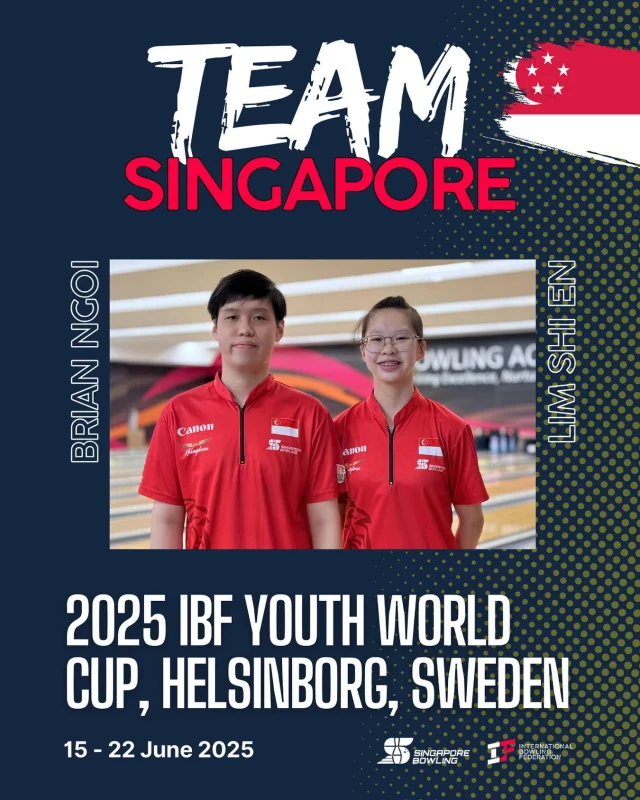 [2025 IBF Youth World Cup]

Meet Brian Ngoi and Lim Shi En, our rising stars repping 🇸🇬 at the 2025 IBF Youth World Cup in Helsingborg, Sweden 🇸🇪 from 15–22 June. They’re geared up to strike hard, spare none, and bowl their hearts out at the legendary Olympia Bowling Centre! 🌍🔥

Let’s rally behind them as they aim to put Singapore on the lanes of glory! 🌟

🔗 Click link in bio for tournament information 

#oneteamsg