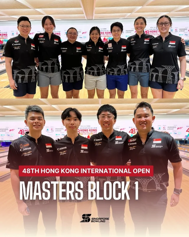 [48th Hong Kong International Open]

11 of our bowlers are through to Masters Block 1! 💪🎳 Shayna Ng earns a BYE to advance directly into Masters Block 2! 🤩

Let’s go, Team SG — wishing you all the best of luck, sharp games, and sky-high scores! Bring the fire to the lanes! 🔥

🔗 Click link in bio for tournament information!

#oneteamsg