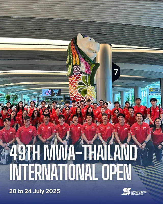 [49th MWA-Thailand International Open]

🇸🇬… 🛫…🇹🇭 Team Singapore is on the way to Bangkok for the 49th MWA-Thailand International Open at Blu-O Rhythm & Bowl Ratchayothin. Wishing our bowlers the very best as they represent the nation on the international stage. Let’s go, Team Singapore! 💪

🔗 Click link in bio for tournament information!

#oneteamsg