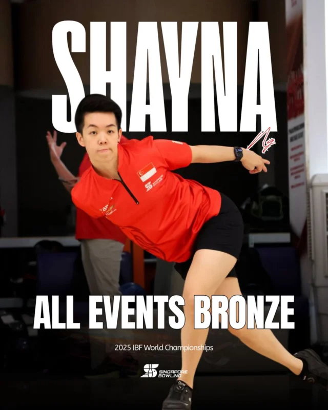 [2025 IBF World Championships]

🔥 What. A. Ride. 💥

After 10 straight days of battling it out on the lanes against the world’s finest bowlers — from Singles, Doubles, Trios all the way to Team, Shayna Ng showed the world exactly what Singapore spirit looks like. Shayna emerged 3rd in the overall women’s standings, earning the THIRD BRONZE MEDAL 🥉 for Team Singapore at the 2025 IBF World Championships. Congratulations Shayna! 🇸🇬✨

🔗 Click link in bio for tournament information!

#oneteamsg #bowling #singapore #ibfworldchampionships