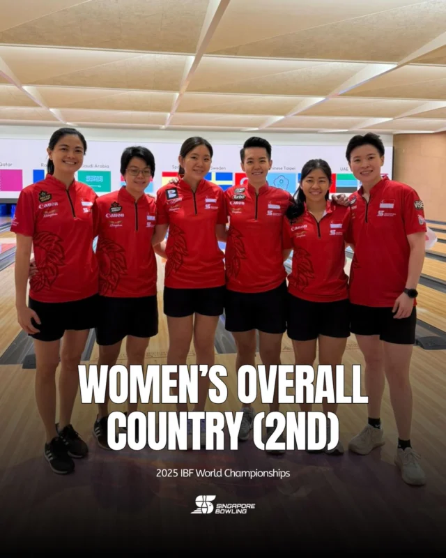[2025 IBF World Championships]

After a rollercoaster run at the 2025 IBF World Championships, the women’s team emerged 2nd at the Women’s Overall Country against the world’s finest bowlers 🥈✨

Congratulations team! Good job to fighting hard on the lanes, we are proud of you! ❤️🤍

🔗 Click link in bio for tournament information.

#oneteamsg #singapore #bowling #ibfworldchampionships