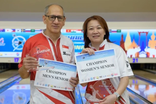 [50th MWA-Thailand International Open Bowling Championships 2026]

A huge congratulations to all our Seniors for making us proud and capturing both the Men’s and Women’s Senior Masters Titles🇸🇬

What an incredible performance on the lanes, showing skill, determination, and composure under pressure👏 A big round of applause as well to all for their outstanding fight, resilience, and true sportsmanship throughout the competition🎳

🏆 Masters Finals

Senior Men
🥇 Adam Chew 
🥈 Rick Tan 
🥉 Jack Wong 

Senior Women
🥇 Katherine Ong 
🥈 Lim Hui Peng 

Congratulations to all winners✨

📷 : Thai Tenpin Bowling Association